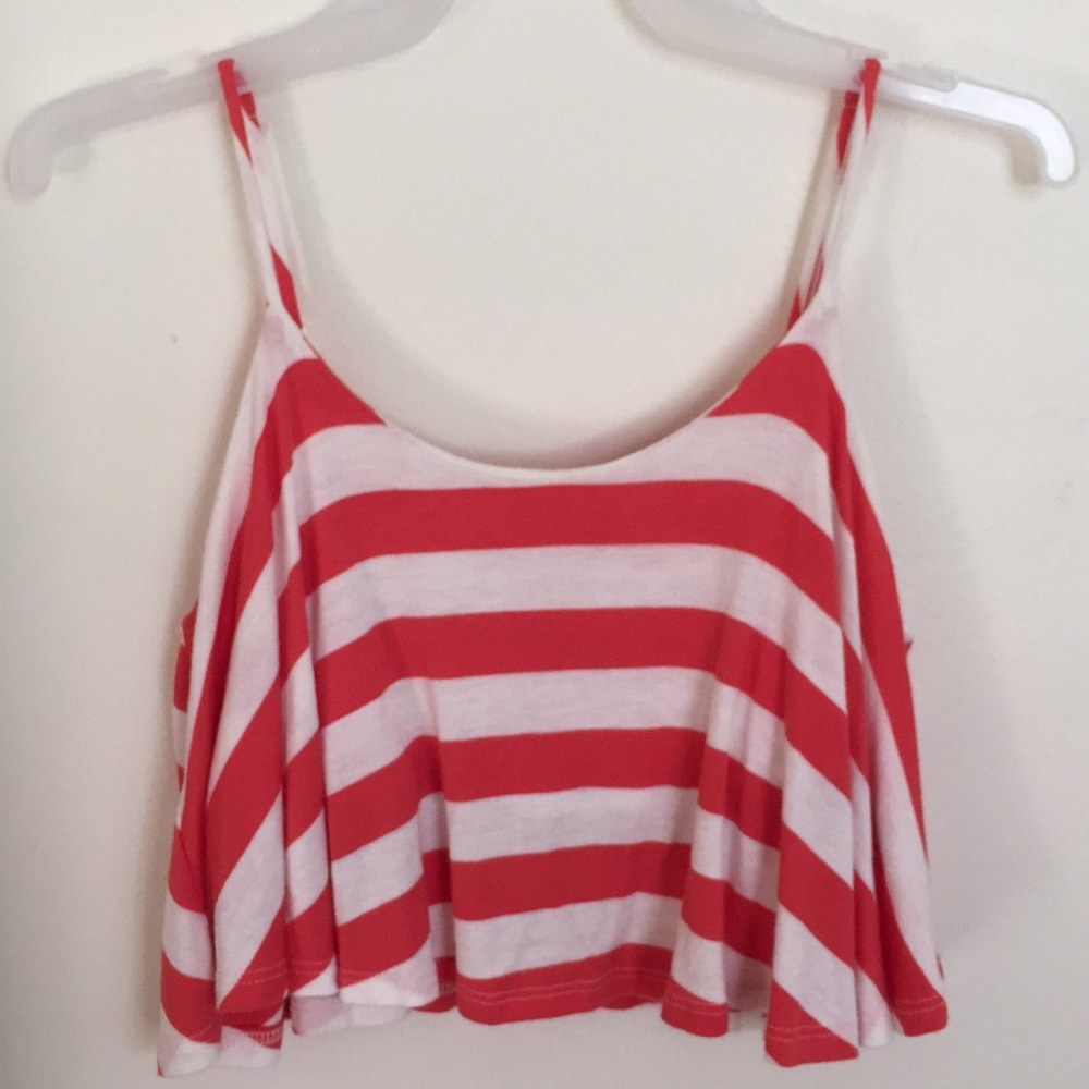 Red striped short top
